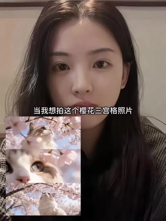 三宫格和樱花是绝配,用豆包p图制作三宫格图片#豆包AI #樱花 #豆包ai #豆包出大片有两把刷子