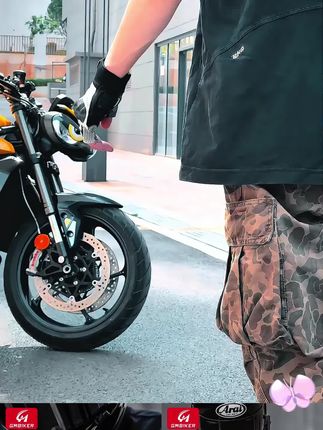 摩托车夏季半指骑行手套碳纤维防护防滑透气防摔真皮手套 #GMBIKER #GMBIKER手套 #摩托车手套