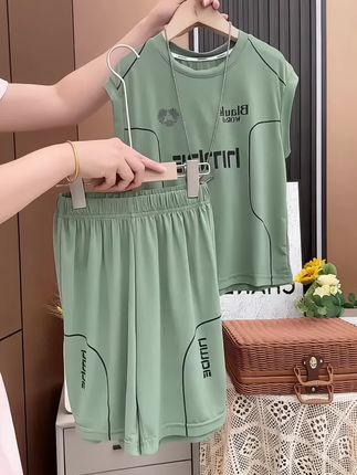 #运动休闲套装 #男童穿搭 #夏季穿搭 #篮球服 #面料舒适透气