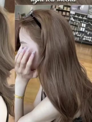 【买1送1】浅茶摩卡染发膏2024爆款流行色显白不伤发学生自己在家染#染发膏#显白发色 #遮盖白发