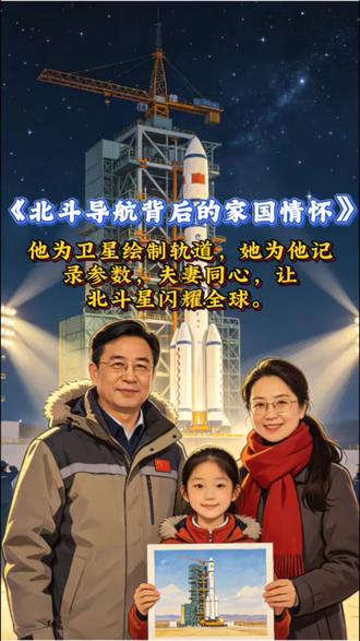 谢军为卫星绘制轨道,妻子为他记录参数,夫妻同心,让北斗星闪耀全球。#正能量 #情感 #感动中国 #功勋人物 #家国情怀