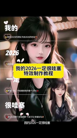 我的2026一定很哇塞特效制作教程,模板已做好,就放这里了#我的2026一定很哇塞 #我的2026很哇塞 #我的2026 #剪映 #愿我们2026 愿我们2026安钱码厚 千金万马 幸福加马