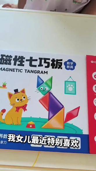【时光学】磁性七巧板教具儿童进阶书夹式拼图盒装数学启蒙生日礼物#时光学教具 #磁性七巧板 #儿童拼图 #数学启蒙 #生日礼物