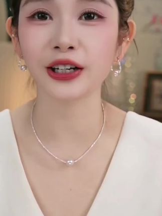 #小众项链推荐 丽沁 链子925银 超闪碎银曼塔玫瑰紫珠项链气质时尚百搭简约轻奢#银项链#珍珠项链#项链推荐 #银项链锁骨链
