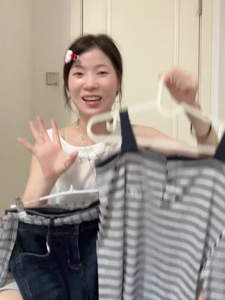 CKKOR韩系条纹一字领露肩长袖t恤女春秋新款刺绣辣妹宽松显瘦上衣 #韩系穿搭 #长袖t恤 #新款上新 #辣妹穿搭 #宽松版型