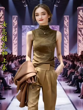 瞧这款高领扎染背心女外穿2025秋季新款修身简约内搭打底衫无袖显瘦上衣#无袖打底衫 #女性穿搭 #优雅气质