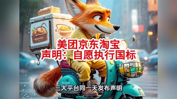 美团京东淘宝声明:自愿执行国标