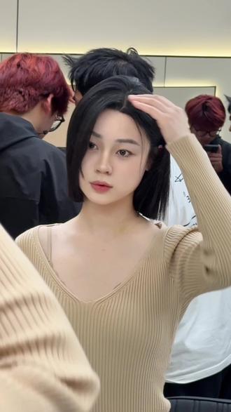 弧度 层次 刚刚好,显脸小、显气质,越看越好#丰县理发店#新创美发沙龙#周周发型设计#美发店试营业了