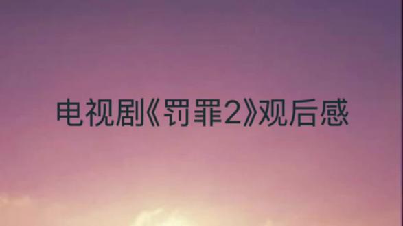 电视剧《罚罪2》观后感