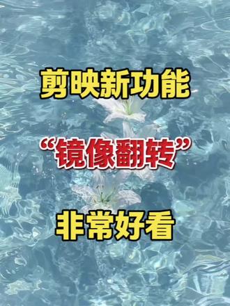 剪映新功能镜像翻转非常好看#剪辑#手机剪辑#剪辑教程#创意剪辑