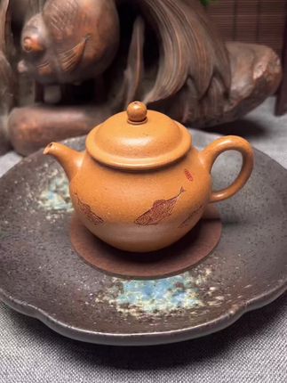 原矿黄金段泥秋水壶140cc 内推孔出水#紫砂壶 #茶生活 #三伏天养生局