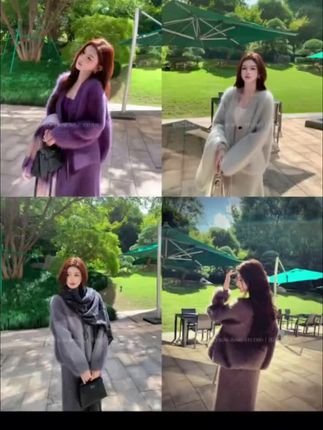 【冰冰「氛围感」兔毛绵羊毛时尚套装预BBQ5TZ7026】#谁穿谁好看系列 #高级兔毛绵羊毛套装#时尚女装#秋冬新款