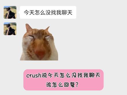 crush说:你今天怎么没找我聊天?该如何回复?”#高情商回复#回话小技巧#高情商聊天 #crush