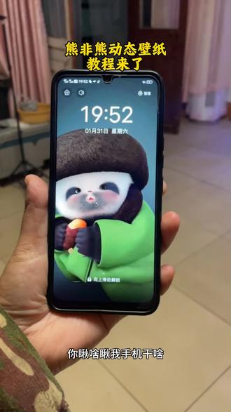 熊非熊防偷看手机动态壁纸教程来了#动态壁纸设置教程 #熊非熊偷看手机动态壁纸 #熊猫动态壁纸 #手机锁屏壁纸 #锁屏动态壁纸
