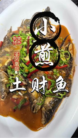 小煎土财鱼,鲜到舔盘!外香里嫩,大火收汁超入味#荆州荃凤 #小煎土财鱼 #美食 #鱼