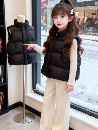 #骗你生女儿系列#我的女孩#生女儿就要这样穿 #萌娃穿搭#加绒保暖马甲