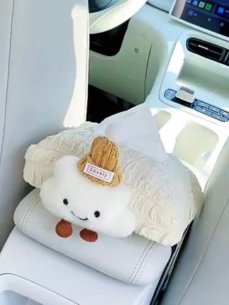 哪个女孩子能拒绝这么软萌的泡芙云朵啊,还是个纸巾盒,放在车上家里办公室都特别好看又方便#车载纸巾盒 #多功能纸巾盒 #泡芙云朵 #少女心 #汽车有趣装饰品