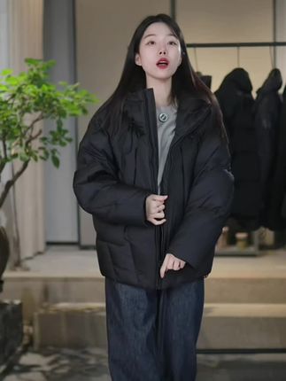 北纬三十度原创设计师品牌,冬季连帽保暖休闲户外羽绒服#羽绒服男#反季羽绒服 #男士外套 #黑色系穿搭