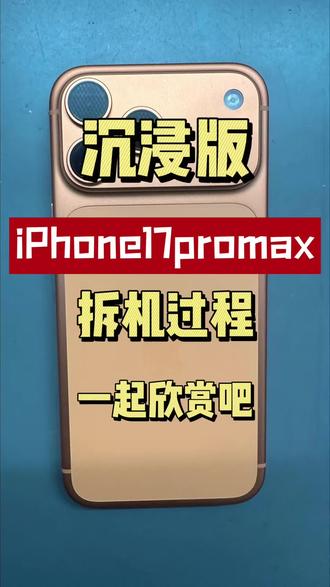 #沉浸式 #iphone17promax 拆机规程#手机维修 大家来欣赏一下吧