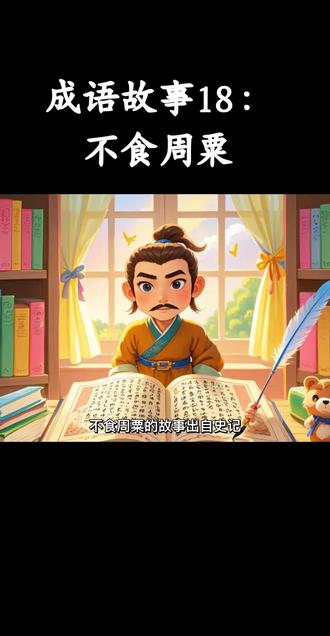 成语故事18:不食周粟。