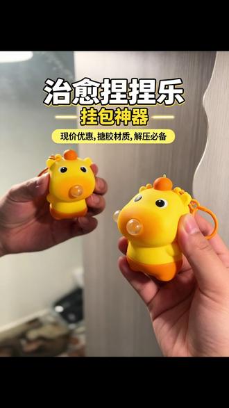 喜欢这种可爱解压小玩意儿的可别错过! #玩个很新的东西 #水豚噜噜挂件 #包包挂件