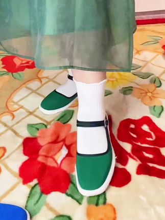 #手工布鞋#麻绳纳底千层底布鞋