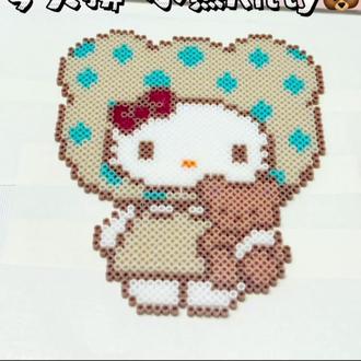 #拼豆 #拼豆图纸 #拼豆教程 #拼豆豆拼图玩具提高孩子益智力 #Kitty 今天第二个拼 小熊Kitty🐻 挑战拼100个拼豆 进度(30/100)