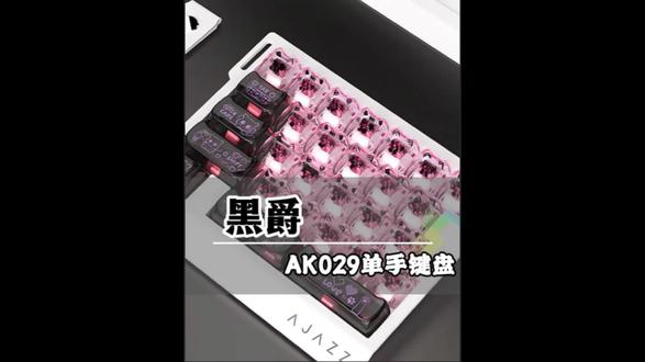 黑爵AK029单手键盘,麻雀虽小五脏俱全!#黑爵#黑爵AK029#单手磁轴键盘#键盘#外设