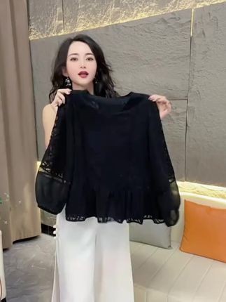 #常规圆领开衫打底衫衬衫宽松时尚显瘦老钱风松弛感女装贵气#小衫 #洋气减龄 #面料柔软舒适 #气质百搭