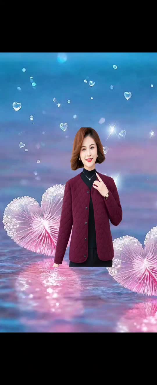 大芳 中老年女装外穿长袖棉衣双面德绒保暖妈妈装秋冬内胆小棉袄@DOU+小助手