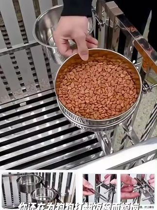 悬挂式不锈钢狗碗#宠物用品 #萌宠好物#不养狗不知道养狗的乐趣 #科学养宠