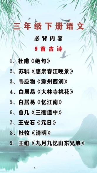 三年级下册要背诵的古诗、课文、日积月累,以及每课每单元的重点考点知识点,都归纳总结在这本#学霸速记 里,寒假准备起来,提前读一读练一练吧#必考考点 #知识点总结