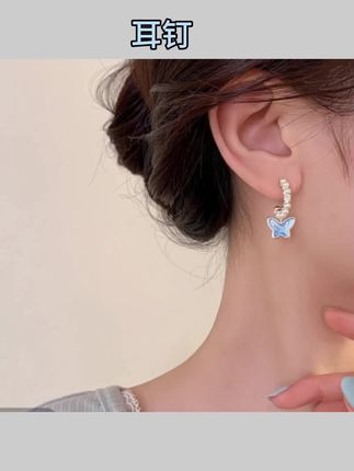足银仿珍珠耳饰 999银针蝴蝶耳环轻奢气质ins小众设计耳钉女甜美#强烈推荐 #时尚饰品 #首饰分享 #饰品分享 #仙女必备