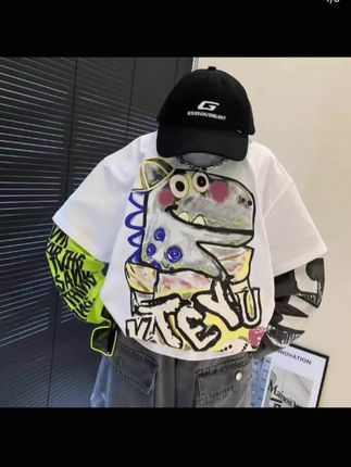 棉质的长袖T是秋天少不了的#高品质童装 #品牌童装 #男童穿搭 #短袖t恤 #男童卫衣