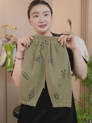 宝宝秋款高品质裤子……棉的棉的~很软很舒服#高品质童装 #潮童穿搭 #水洗棉裤子 #秋季裤子