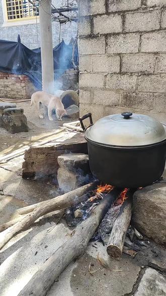 过年拜公的鸡就是要用这种柴火煮哈