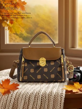 #复古印花包 #大容量女包 #百搭斜挎包 #通勤手提包 #时尚单品