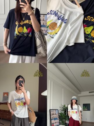 美亚恩NANA【水果派对】夏季圆领印花短袖搞怪T恤宽松C0397#夏季穿搭 #短袖t恤 #宽松版型 #今日穿搭 #韩版休闲宽松t恤女