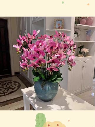 #居家插花 假花装饰客厅仿真花逼真软硅胶假花蝴蝶兰盆栽套装花艺#爱生活爱养花 #室内盆栽 #室内绿植 #花卉绿植