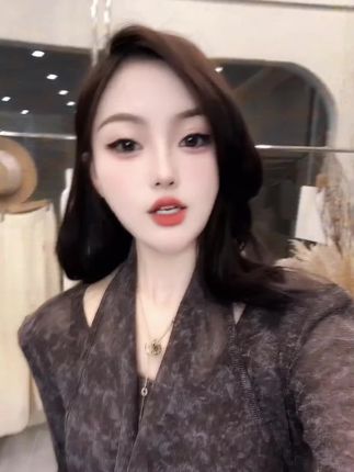 秋季两件套时尚挂脖网纱设计感长袖t恤女打底衫上衣+半身裙3377#穿出高级感 #品味穿搭 #时髦穿搭 #潮流时尚穿搭