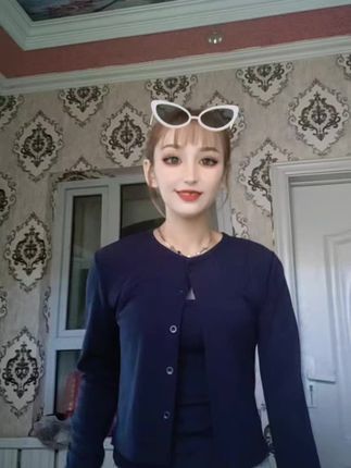 #藏青色套装 #穿搭分享