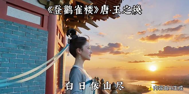 《登鹳雀楼》唐·王之涣 白日依山尽,黄河入海流。
欲穷千里目,更上一层楼。
#唐诗 #中国文化 #王之涣古诗
#登鹳雀楼 #汉族美女