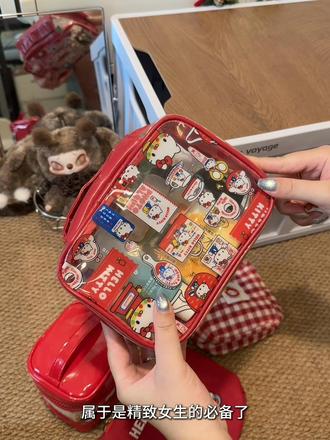 颜值实用并存!4个!10元档Kitty收纳包分享 #好物分享 #收纳 #包包推荐 #hellokitty