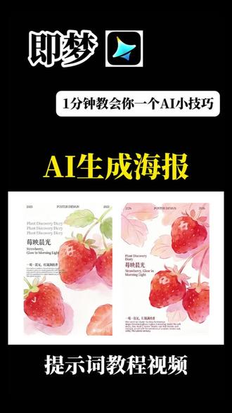 还在花钱找人做海报?即梦 AI 立马生成!
#AI生成海报 #即梦AI #海报设计 #水彩风海报 #治愈系海报
