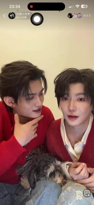 本来想发全程的,发不出😭,只有剪辑了,全程甜啊#直播录屏分享 #郝熠燃 #云棋 #52