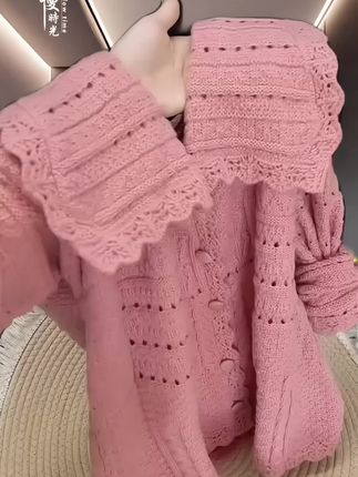#娃娃领针织开衫#早秋上新#宽松显瘦#休闲百搭#谁穿谁好看@抖加🔥上热门🔥dou+🔥热点宝