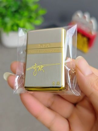 手工佐罗薄款金拉丝#纯铜打火机 双弹珠卡钳密封内胆#防风打火机 #男士必备