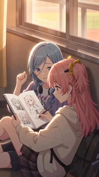 #AI人物和解故事 #抖音ai创作 #桃井爱丽 #日野森雫 #世界计划