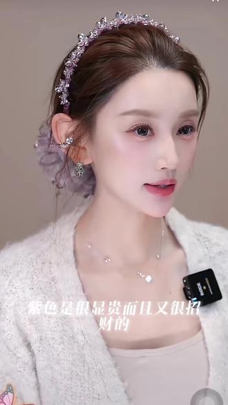 春夏仙气飘飘的双层网纱花朵发圈,粉紫色系,随手一扎都是温柔小姐姐,超级精致出片#头饰发饰#发型教程 #发圈头绳#时尚配饰#扎发