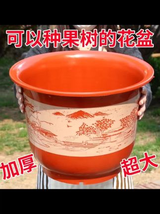 【送托盘】加厚大号塑料花盆仿陶瓷果树花盆加厚树脂盆绿植花盆批发#花盆